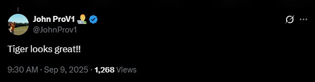 A collection of social-media messages about Tiger Woods' shock return to the golf course