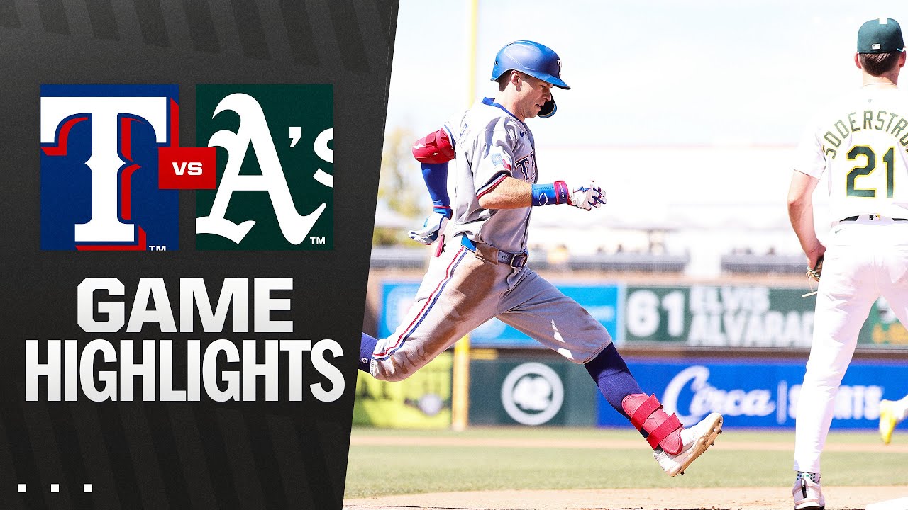 Rangers vs. Athletics Game Highlights (8/31/25) | MLB Highlights