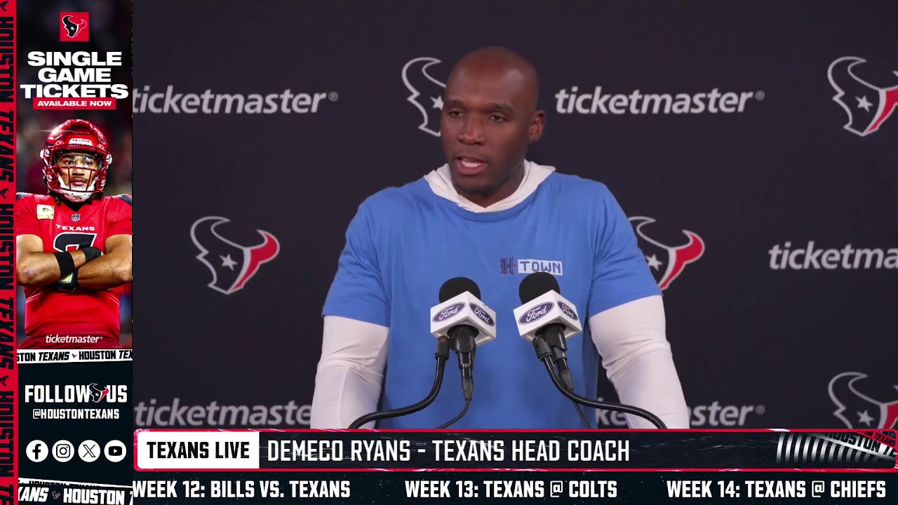 LIVE: HC DeMeco Ryans addresses the media