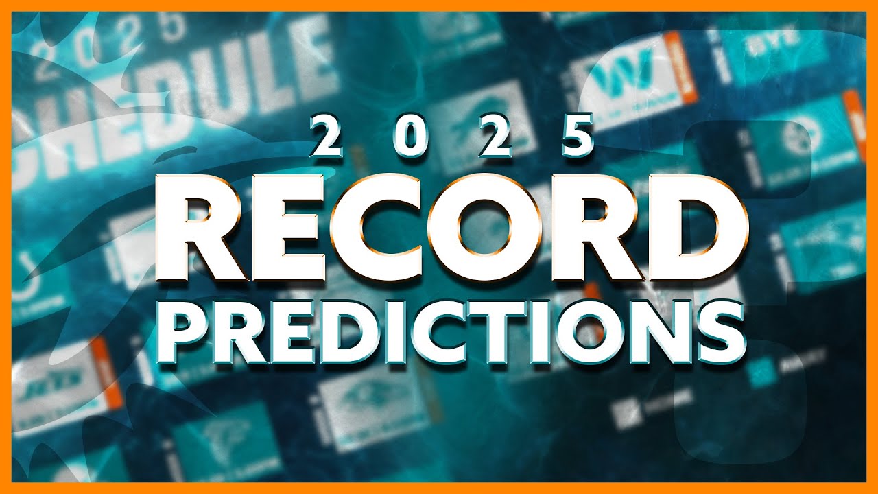 Miami Dolphins 2025 Record Prediction!