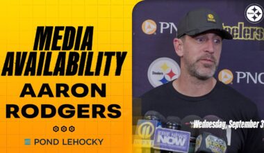 Aaron Rodgers Media Availability (Sept. 3) | Pittsburgh Steelers