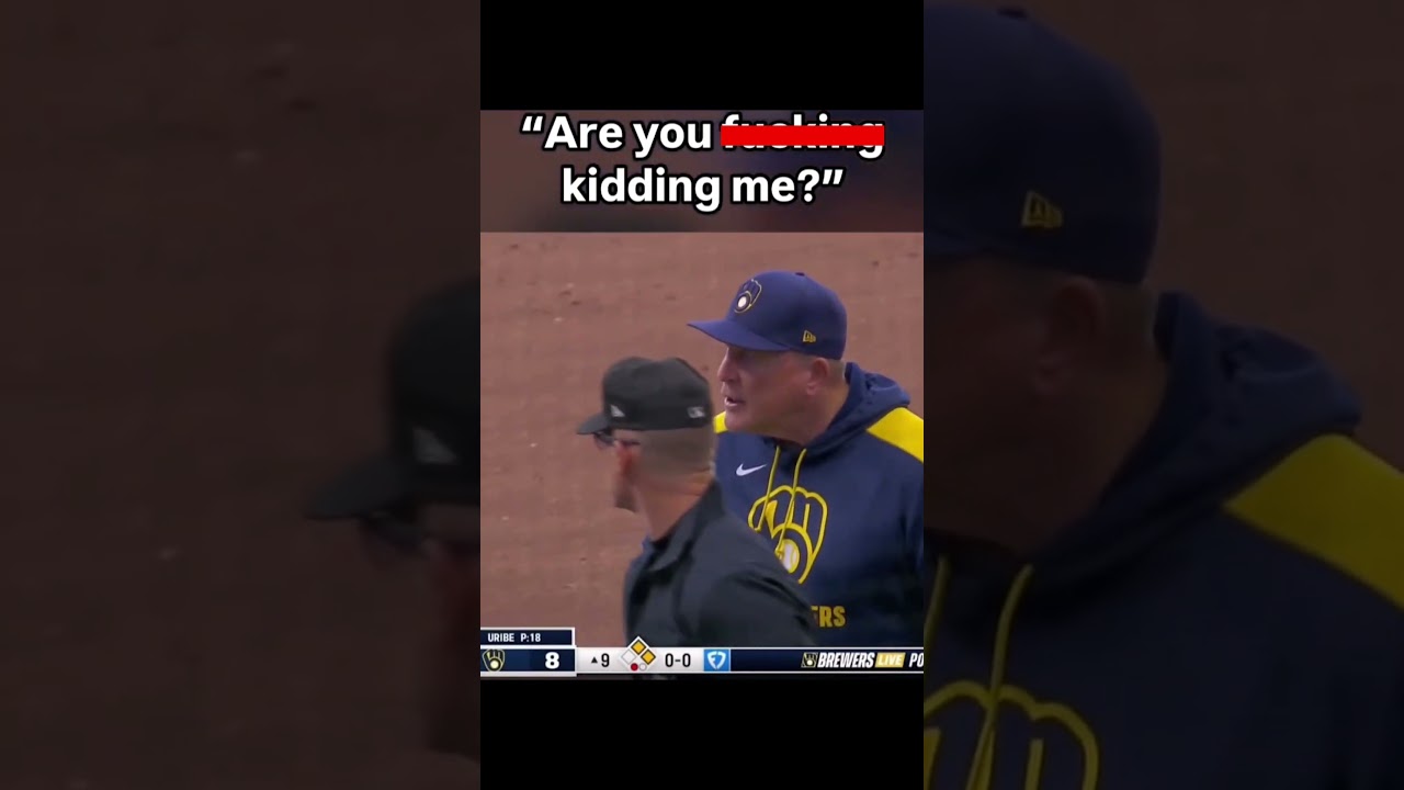 Brewers Manager Pat Murphy Gets Ejected on a Check Swing Call vs. Phillies! #phillies #brewers