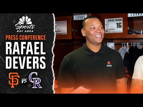 Rafael Devers discusses Giants brawl, playing third base in win vs. Rockies | NBC Sports Bay Area