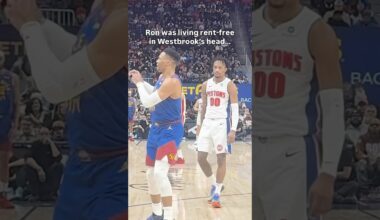The way Ron looked at Russ after the tech… 😂 #nba #westbrook #pistons