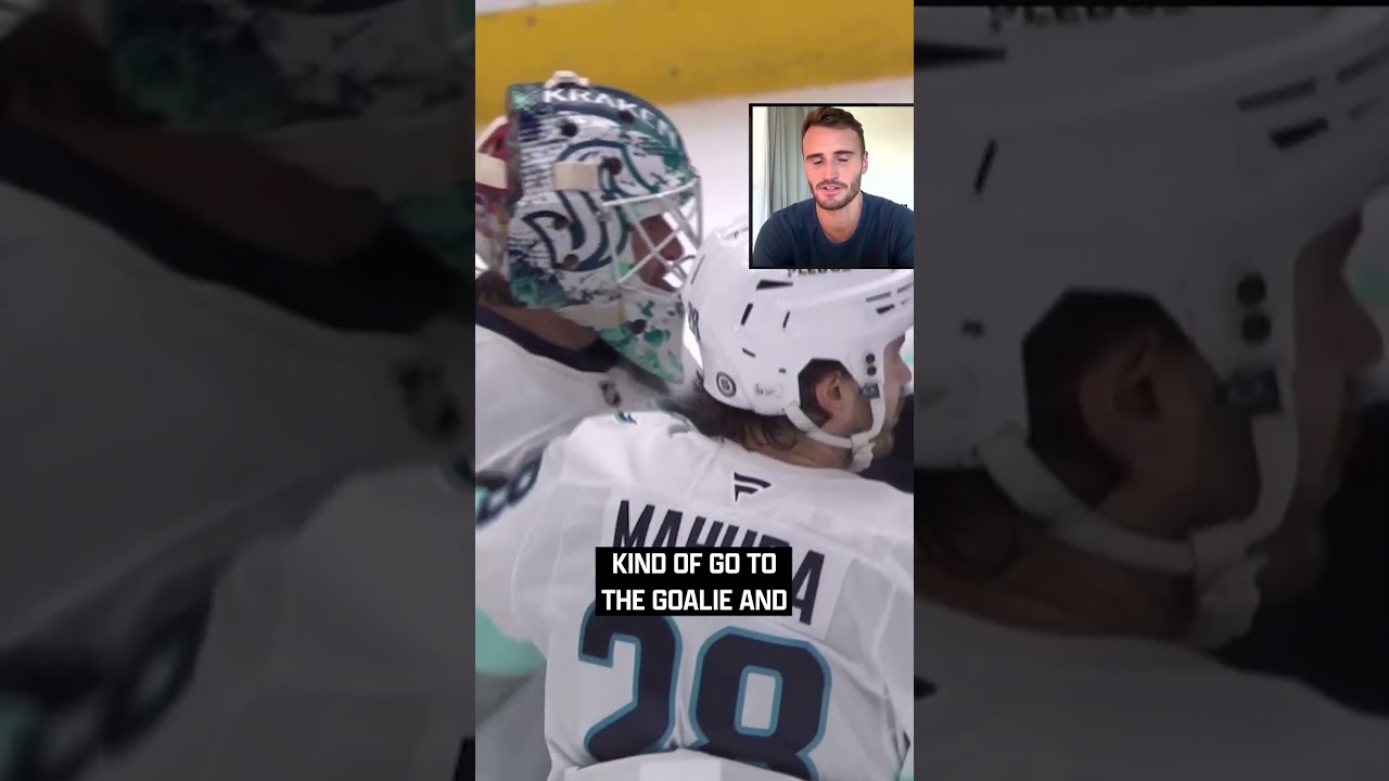 Joey takes a tumble! 🫨🤣 #nhlgoalieweek