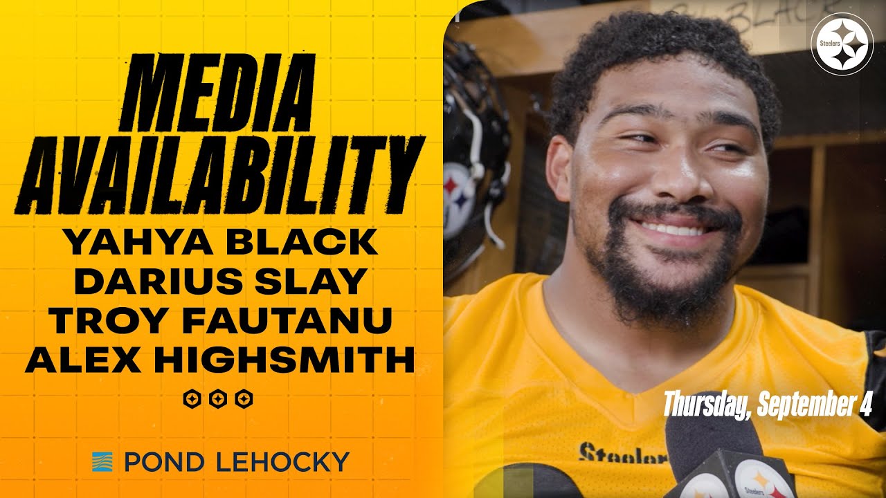 Black, Slay, Fautanu, Highsmith Media Availabilities (Sept. 4) | Pittsburgh Steelers