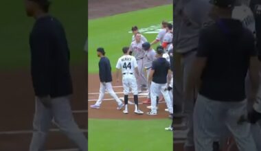 Brawl in Colorado as Rockies and Giants go at it after Rafael Devers admires a 2 run HR #shorts