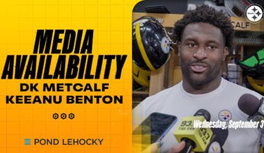 DK Metcalf, Keeanu Benton Media Availability (Sept. 3) | Pittsburgh Steelers