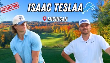 GOLFING WITH DETROIT LIONS NEW WR ISAAC TESLAA!!