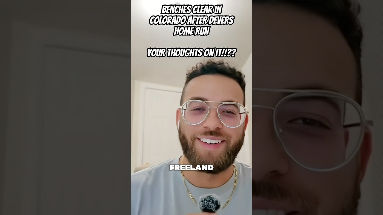 Benches Clear In Colorado After Devers Home Run 😱 #sfgiants #coloradorockies #rockies #mlb #nlwest