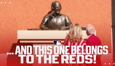 Cincinnati Reds honor legendary broadcaster Marty Brennaman with statue!