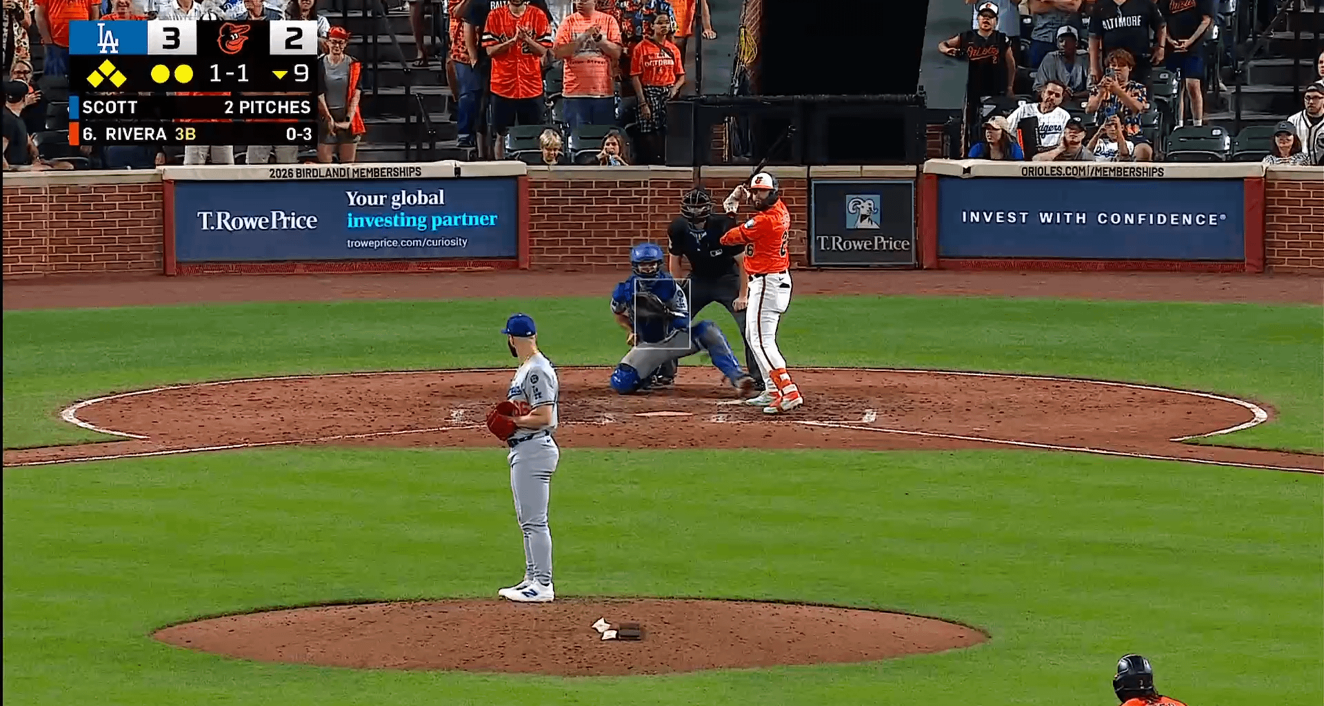 [Highlight] Emmanuel Rivera walks off the Dodgers with a 2-RBI base hit. The Orioles beat the Dodgers 4-3