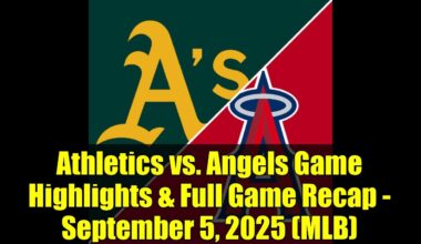 Athletics vs. Angels Game Highlights & Full Game Recap - September 5, 2025 (MLB)