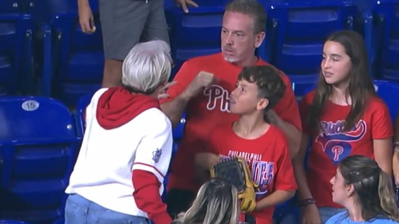 Biggest Karen In Baseball Steals Ball From Kid
