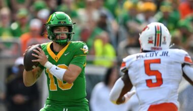 No. 6 Oregon routs Oklahoma State 69-3 for Cowboys’ biggest loss under Gundy