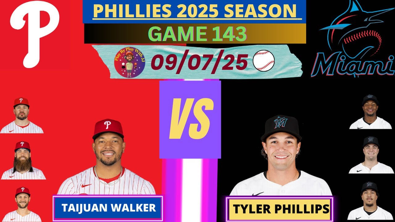 Philadelphia Phillies @ Miami Marlins LIVE PLAY-BY-PLAY (09-07-25) #phillies #marlins
