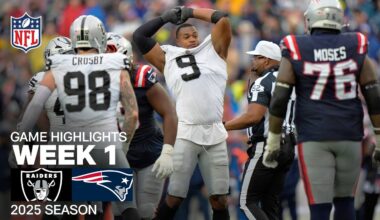 Las Vegas Raiders vs. New England Patriots Game Highlights | NFL 2025 Season Week 1