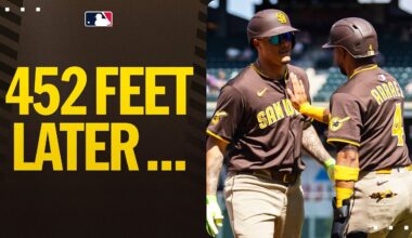 452 FEET! 😳 Manny Machado with a LOUD homer for the Padres!
