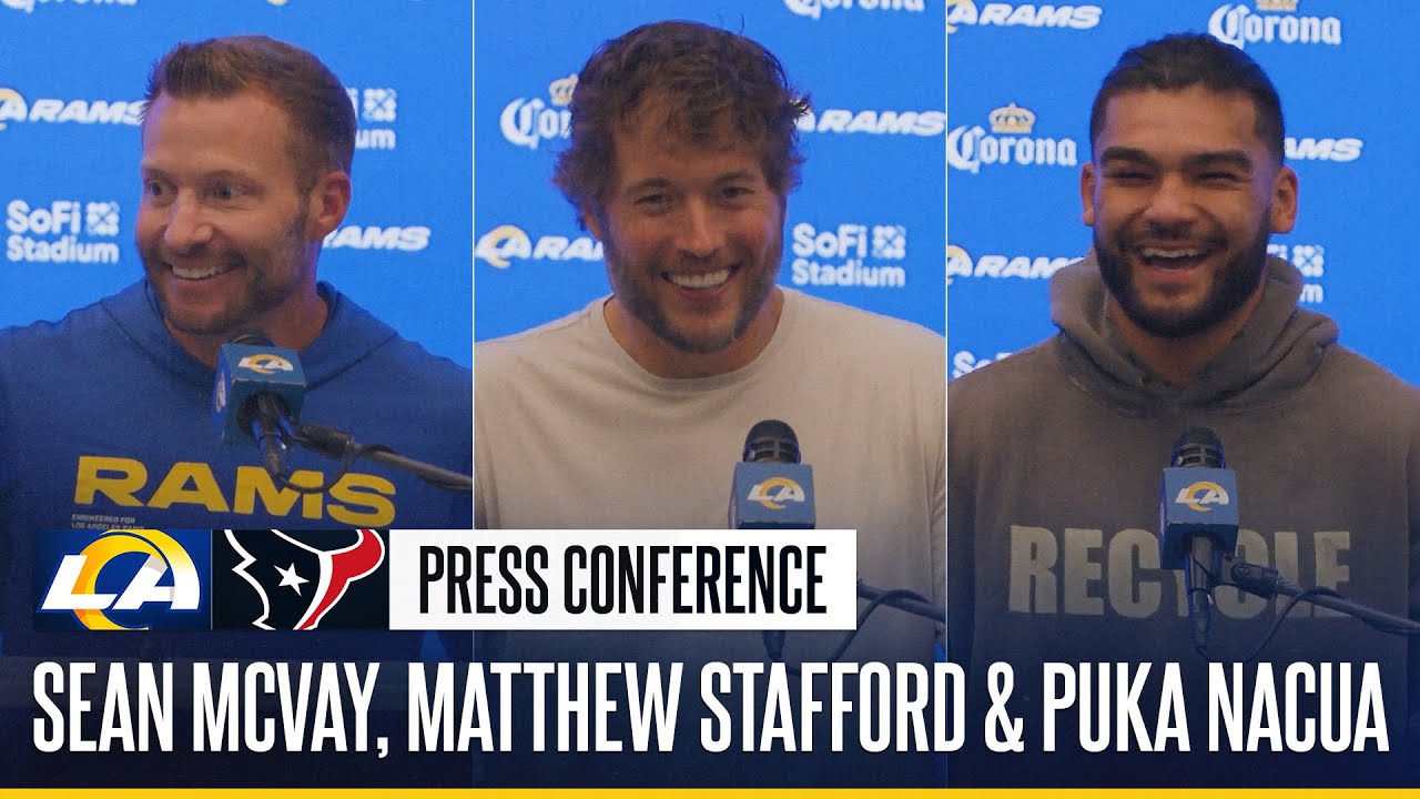 Sean McVay, Matthew Stafford & Puka Nacua Postgame Press Conference After Win Over The Texans