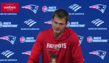 Drake Maye: "Just Got to be Better on My Part." | Patriots Press Conference