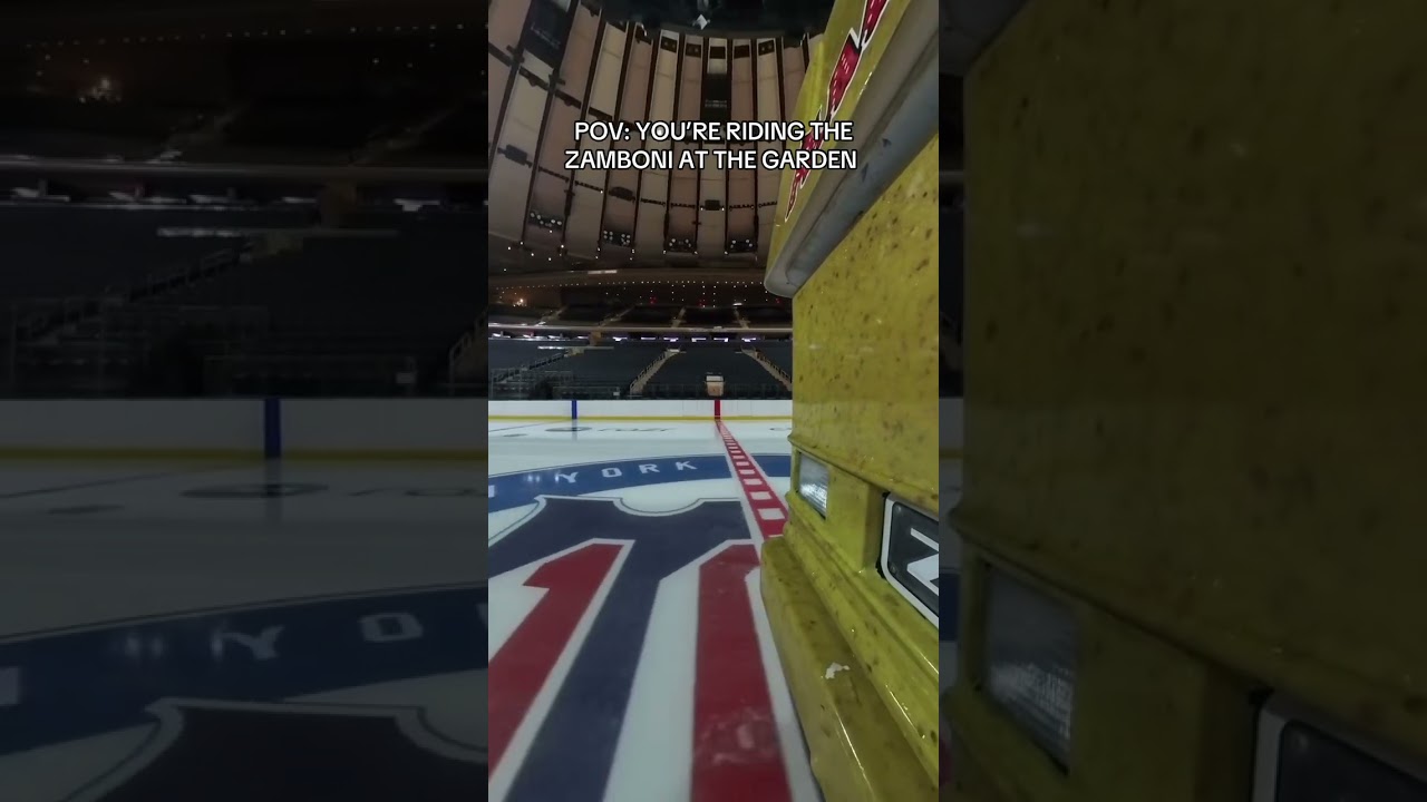 Almost that time… #nyr #hockey #ice #zamboni #nhl #msg