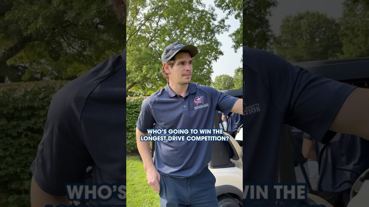 Which Blue Jackets Player Will Win the Longest Drive Competition? 🤣⛳️ | CBJ Foundation Golf Classic