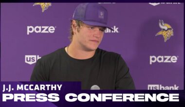 J.J. McCarthy On His NFL Debut: "It's Huge To Come Out With A Win" | Vikings at Bears