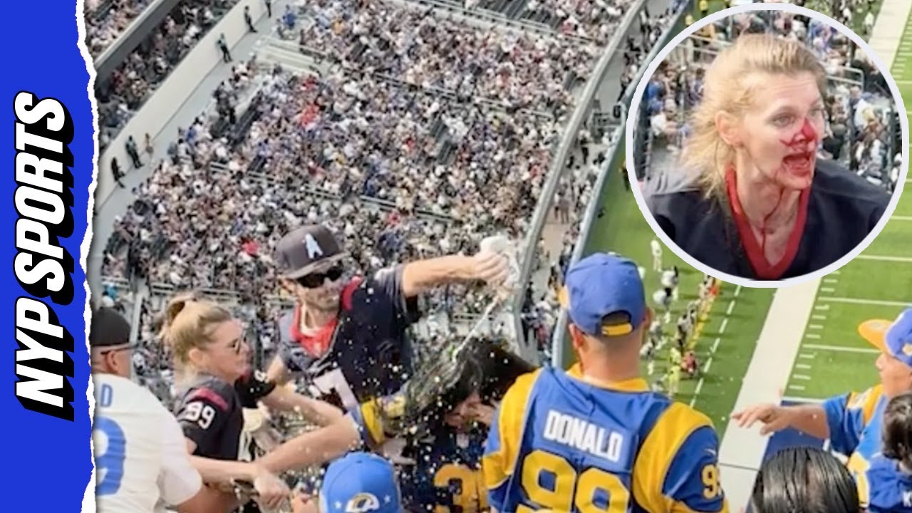 NEW ANGLES: Wild brawl BREAKS OUT at Texans-Rams game