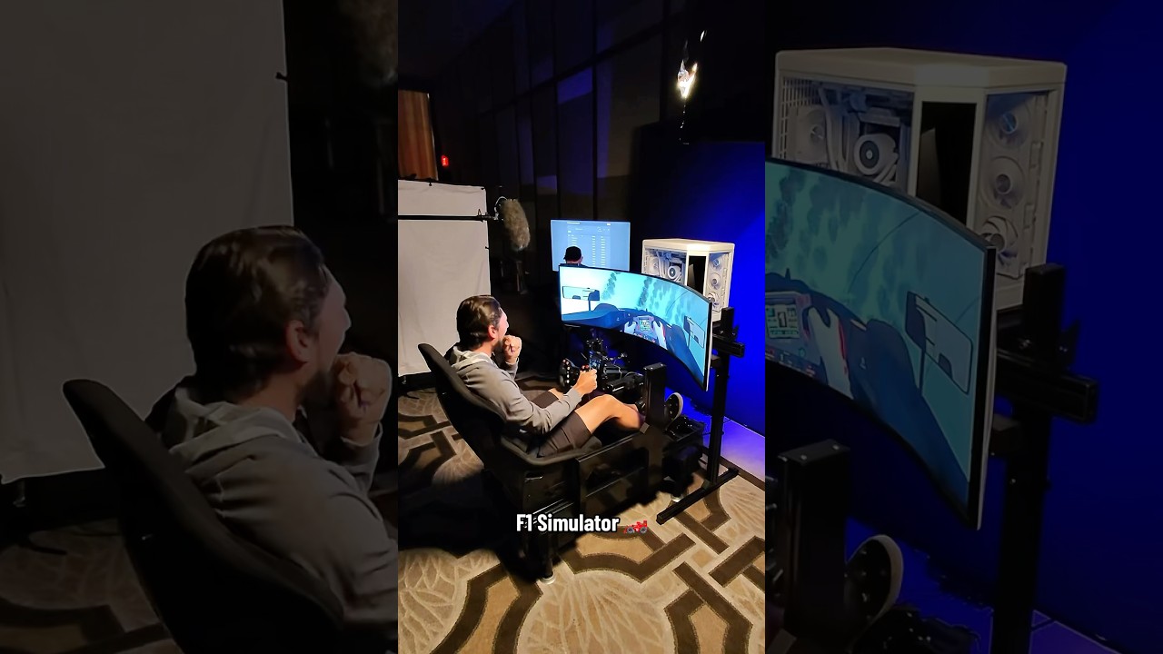 Connor Hellebuyck drove the F1 car right into the wall 😭 #gojetsgo #hockey