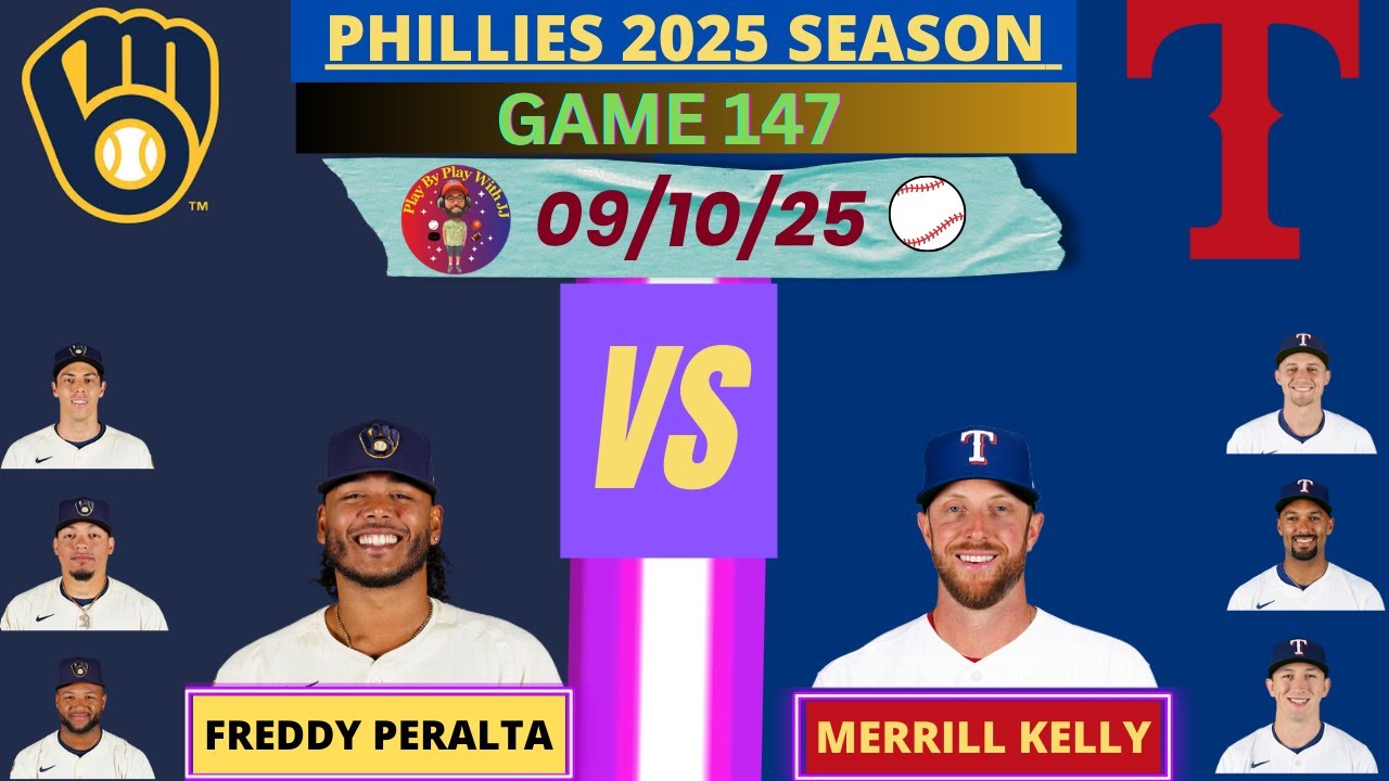 Milwaukee Brewers @ Texas Rangers LIVE PLAY-BY-PLAY (09-10-25) #phillies #brewers