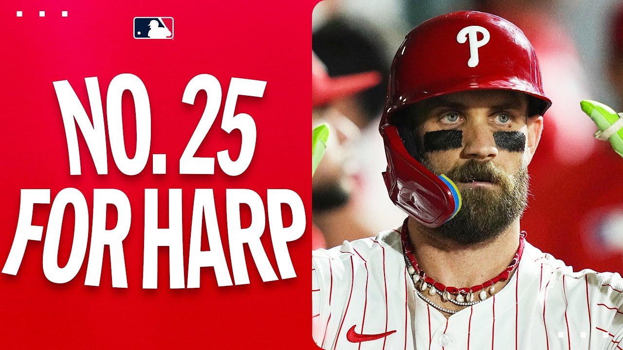 HOME RUN for Bryce Harper🤩 He extends the Phillies' lead with homer No. 25 !!