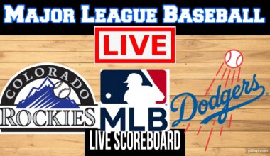 Colorado Rockies Vs Los Angeles Dodgers | MLB | Play by Play | Live Scoreboard