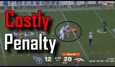 Late hit penalty leads to loss | Denver Broncos Vs Tennessee Titans