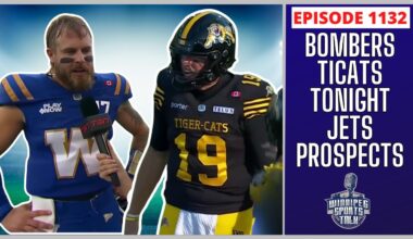 Winnipeg Blue Bombers at Hamilton Ti-Cats tonight, Jets prospects in Montreal