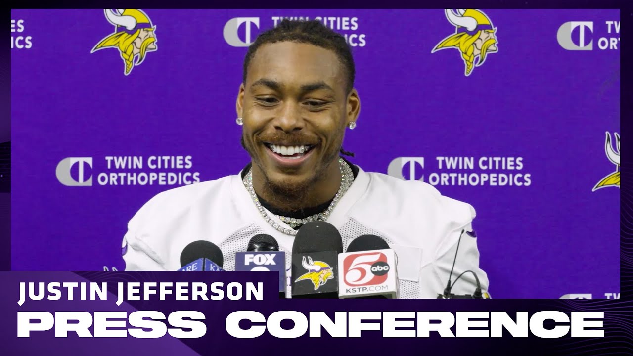 Justin Jefferson on Adam Thielen's Return, Confidence in J.J. McCarthy, Hamstring Injury Recovery
