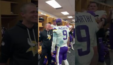 J.J. McCarthy after Monday Night Football Win over Bears 🤝