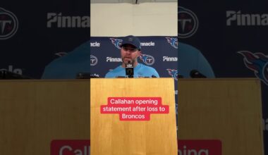 #Titans HC Brian Callahan is disappointed in his team. #tennesseetitans #atozsports #broncos #nfl