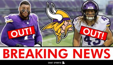Vikings Just Got A Triple Dose Of BAD NEWS On The Injury Report…