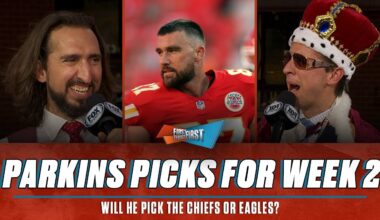 Chiefs’ potential 0-2 start, Week 2 Parkins’ Picks, Can Hurts outplay Mahomes? | FIRST THINGS FIRST