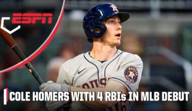 Zach Cole homers on first pitch of first Major League at-bat 🔥 | ESPN MLB