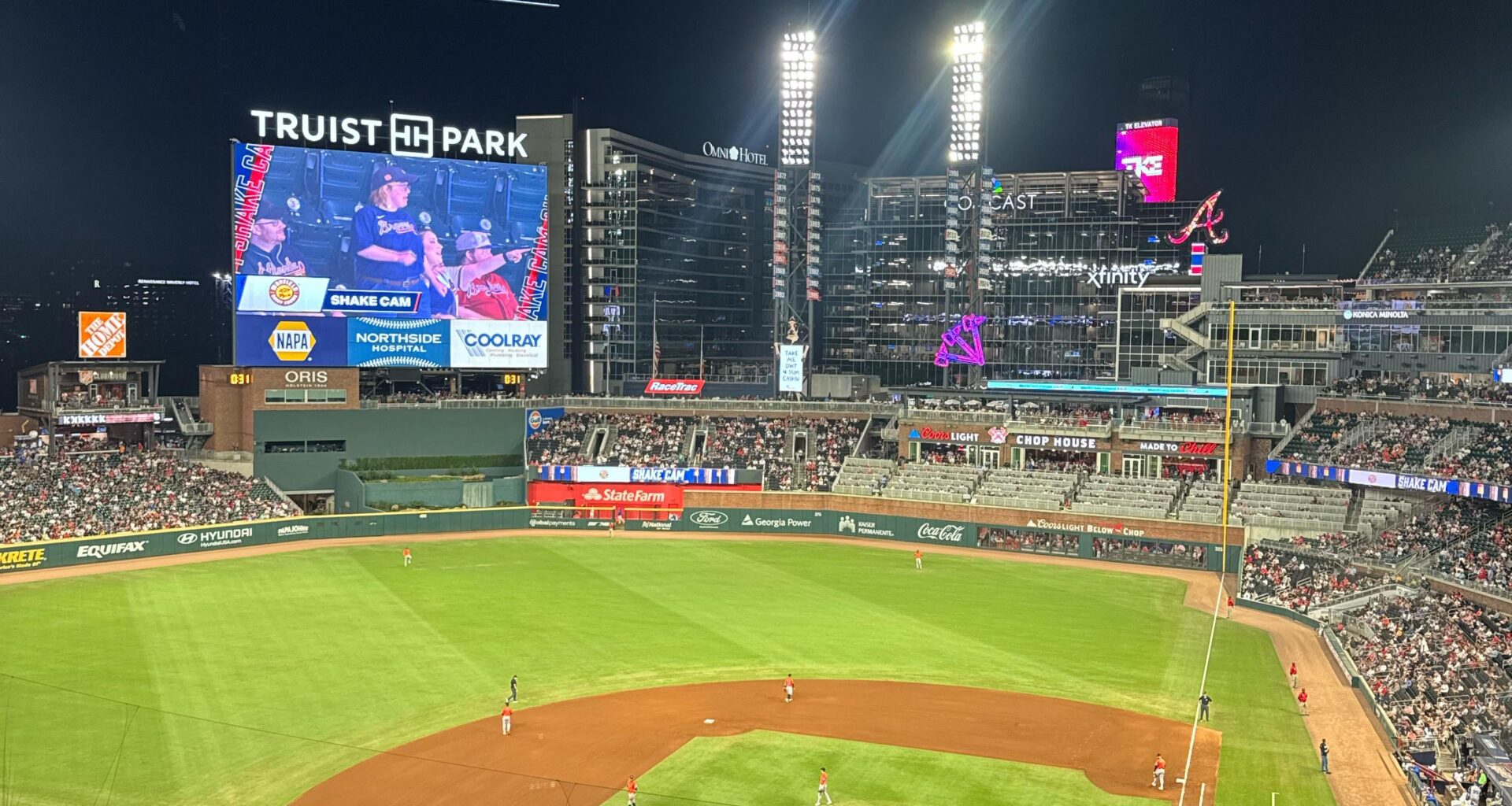 Checking in Truist Park