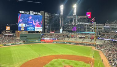 Checking in Truist Park