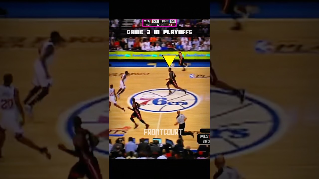 LeBron Behind the Back, On the Ground, Finds Wade…💪 Heat vs 76ers #nba #shorts