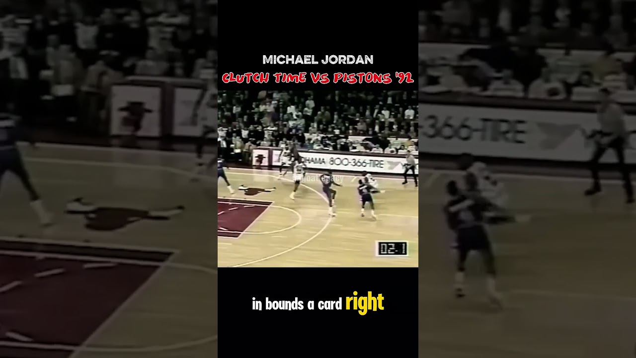 Michael Jordan Clutch Time vs Detroit Pistons 1992#shorts