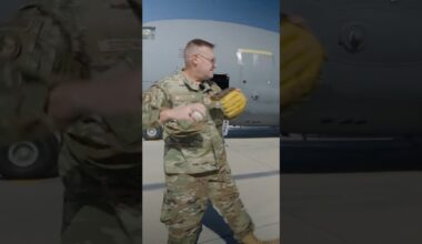 A Special First Pitch From 7,000 Miles Away ❤️🇺🇸