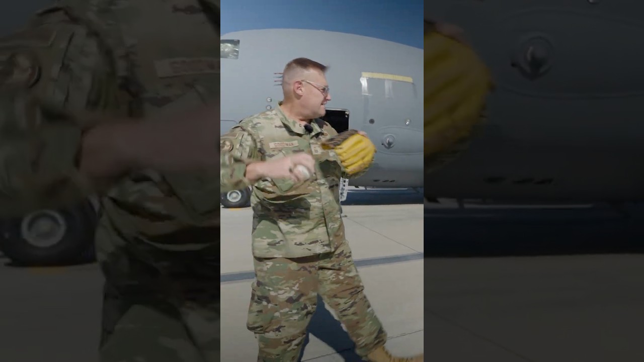 A Special First Pitch From 7,000 Miles Away ❤️🇺🇸
