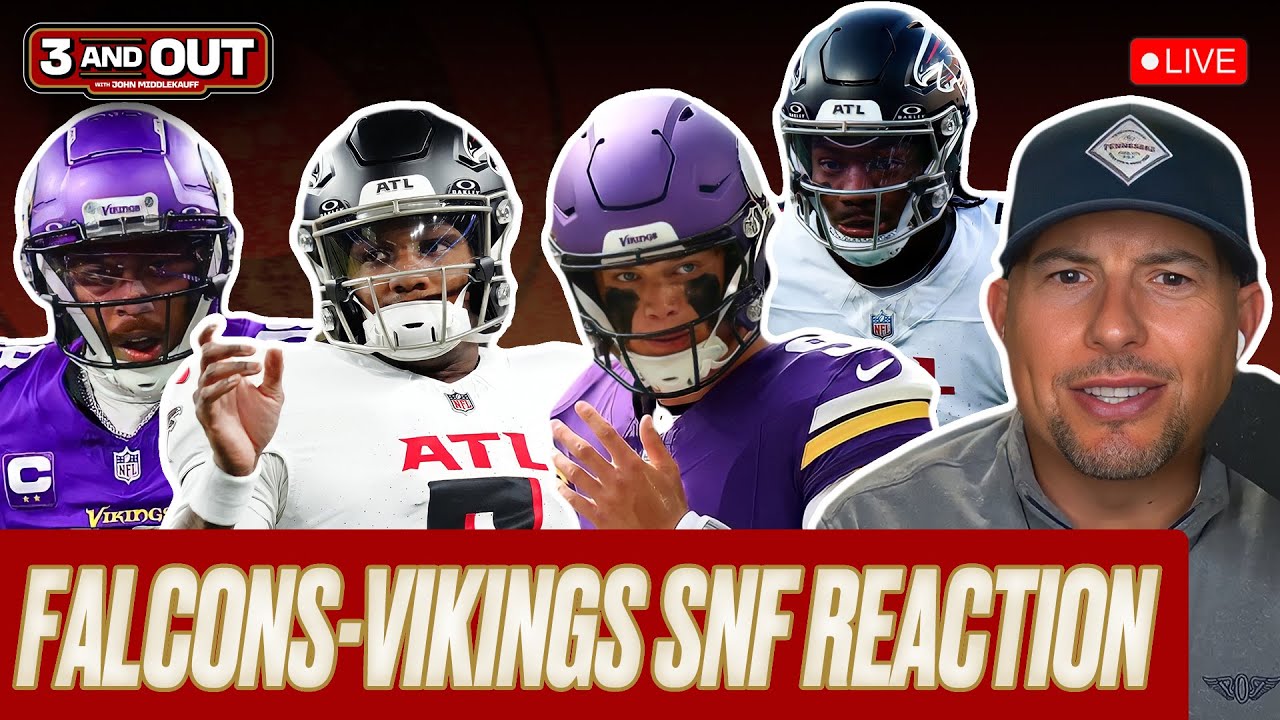 INSTANT REACTION: JJ McCarthy, Vikings STRUGGLE in SNF loss vs. Atlanta Falcons | 3 & Out NFL LIVE