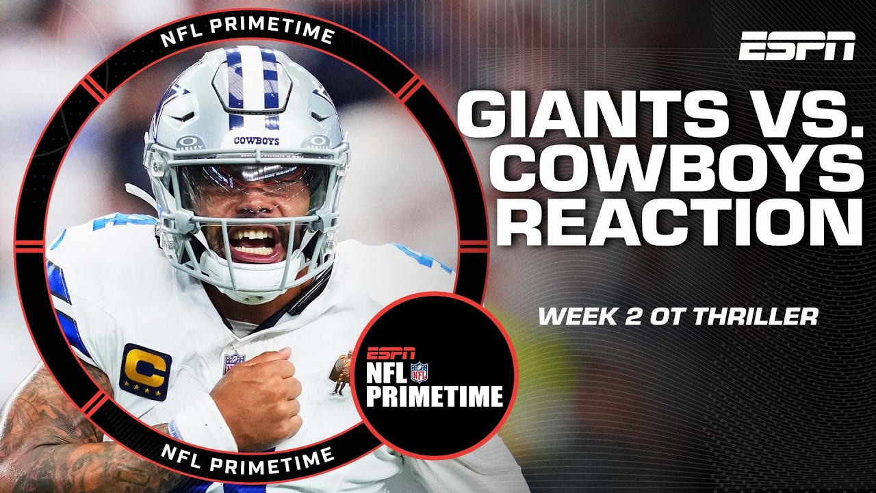 AN OT THRILLER 🚨 Dallas Cowboys OUTLAST the Giants in Week 2 duel 😤 | NFL PrimeTime