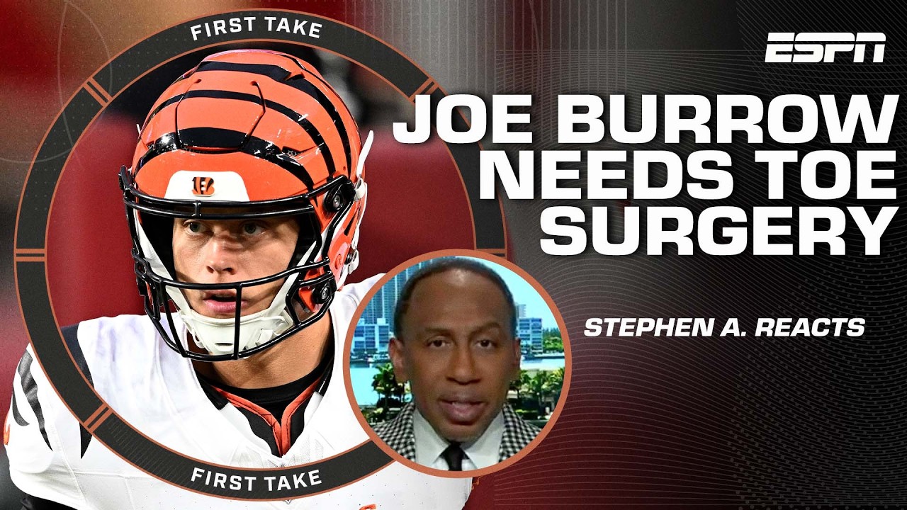 Stephen A. Smith is 'DEVASTATED' for Joe Burrow needing surgery | First Take