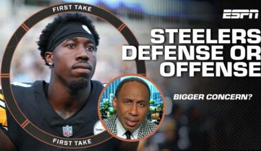 Stephen A. is very concerned about the Steelers' defense 👀 ‘They are already depleted!’ | First Take